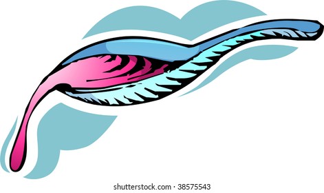 Illustration of a spoon of syrup	