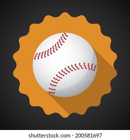 Illustration of Sport Ball Baseball Flat icon vector background