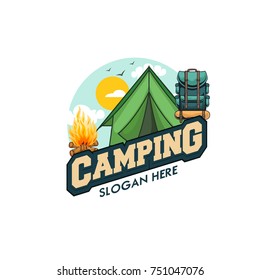 Illustration Sport Camping Climbing Emblem Climbing Stock Vector ...