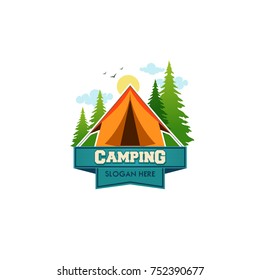 Illustration For Sport Camping, Climbing, Emblem Climbing, Hobby Illustration. Vintage Mountain Camping Vector Logo And Labels Set. 