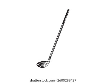 Illustration of an Sport Equipment GOlf Stick Handdrawn