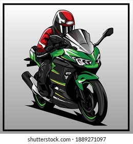 Vector de velocidad de motocicleta deportiva Ilustración