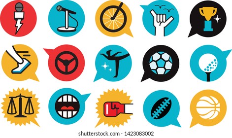 illustration of sport set icon