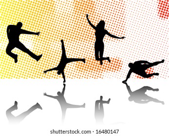 Illustration of sport silhouettes