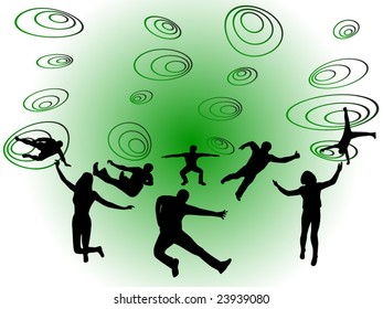 Illustration of sport silhouettes
