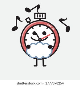 Ilustración del carácter vectorial del temporizador deportivo
