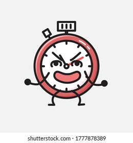 Ilustración del carácter vectorial del temporizador deportivo