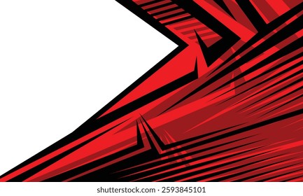 Illustration of sports car wrap sticker design