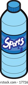 Illustration of sports drink for plastic bottle beverage