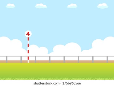 illustration of sports stadium horse racing track