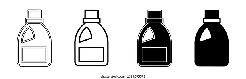Illustration of a spray bottle. Spray bottle icon collection with line. Stock vector illustration.