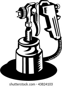 Illustration Spray Gun Viewed High Angle Stock Vector (Royalty Free ...