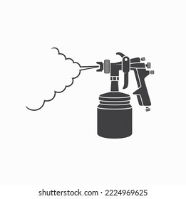 illustration of spray paint gun, vector art.