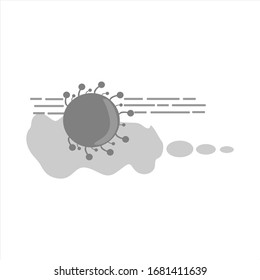 
illustration of the spread of the corona virus, vector.