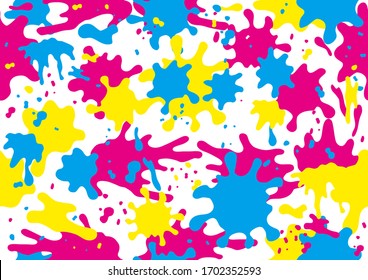 illustration of spread paint ink frame