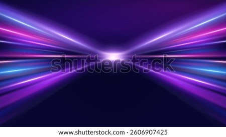 illustration of spreading lines shiny effects for ecommerce signs retail shopping. Motion light effect for banners. Curved light trail stretched upward. Fast speed car. 