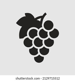 illustration of a sprig of grapes, cake pay. solid icon