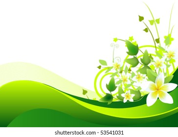Ilustración del fondo de primavera con un patrón floral.