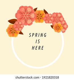 ilustración de fondo de primavera bueno para tarjeta de saludo, banner, sitio web de compras, invitación y afiche