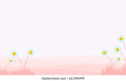 Illustration of spring beauty landscape collection stock