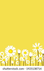 illustration of spring chamomile flowers good for banner, background, wedding invitation, poster and greeting card