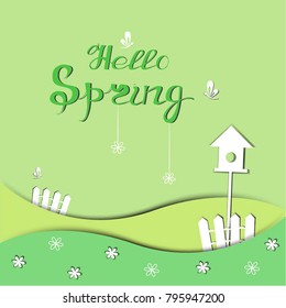 illustration of spring in the city