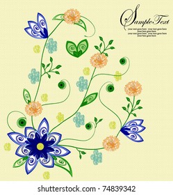 illustration with spring flower