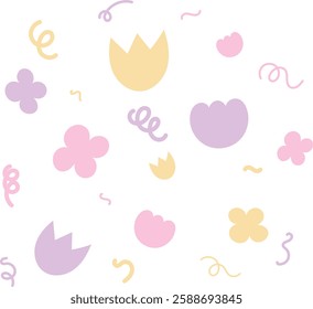 illustration of spring flower decorations