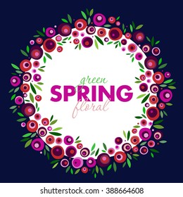 Illustration of a spring greetings with copy space