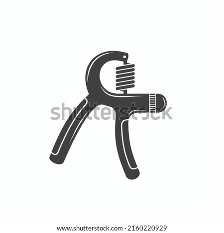 illustration of spring hand grip, vector art.