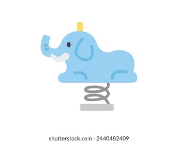 Illustration of spring playground equipment icon.