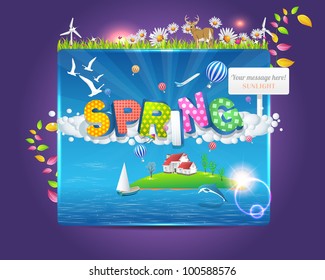 Illustration of Spring Template