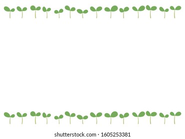 Illustration of sprout for message card