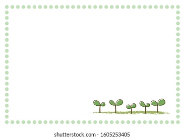 Illustration of sprout for message card