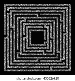 Illustration of square labyrinth