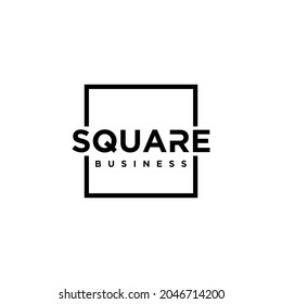 illustration square logo design business background frame company name letter symbol vector black background simple line art luxury minimalist box book photography studio image icon graphic sketch 