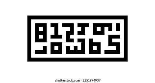 illustration square vector with number 0-9 inside. Suitable for wallpaper and branding design
