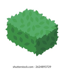 Illustration of a square-shaped shrub used in urban or facility landscaping