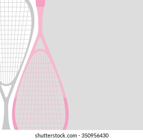 Illustration of a squash racket