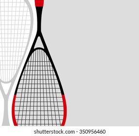 Illustration of a squash racket