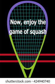 Illustration Of A Squash Racket