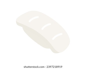 Illustration of squid sushi icon.