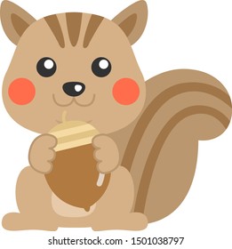 Illustration of squirrel.
Animal illustration.