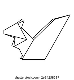 The Illustration of Squirrel Origami