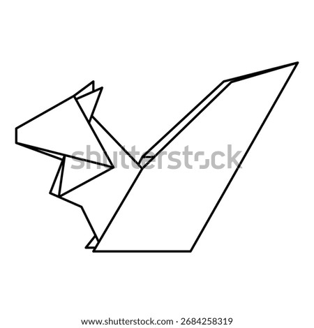 The Illustration of Squirrel Origami