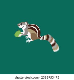 illustration of squirrel vector design on white background