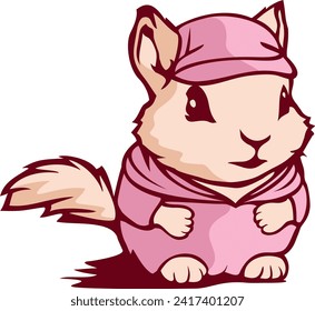 An illustration of a squirrel wearing a jacket adds a whimsical touch to the natural world