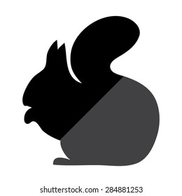 illustration with squirrels isolated 
