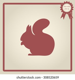 illustration with squirrels isolated 
