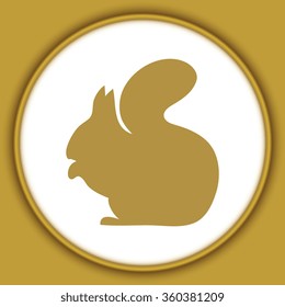 illustration with squirrels isolated 
